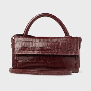 Neely & Chloe Chocolate Croc Phone Crossbody, NWT